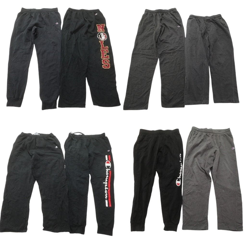 古着卸 まとめ売り チャンピオン スウェット パンツ セット メンズ L |XL カレッジ風 ジョガーパンツ ブラック 古着 ND 3462