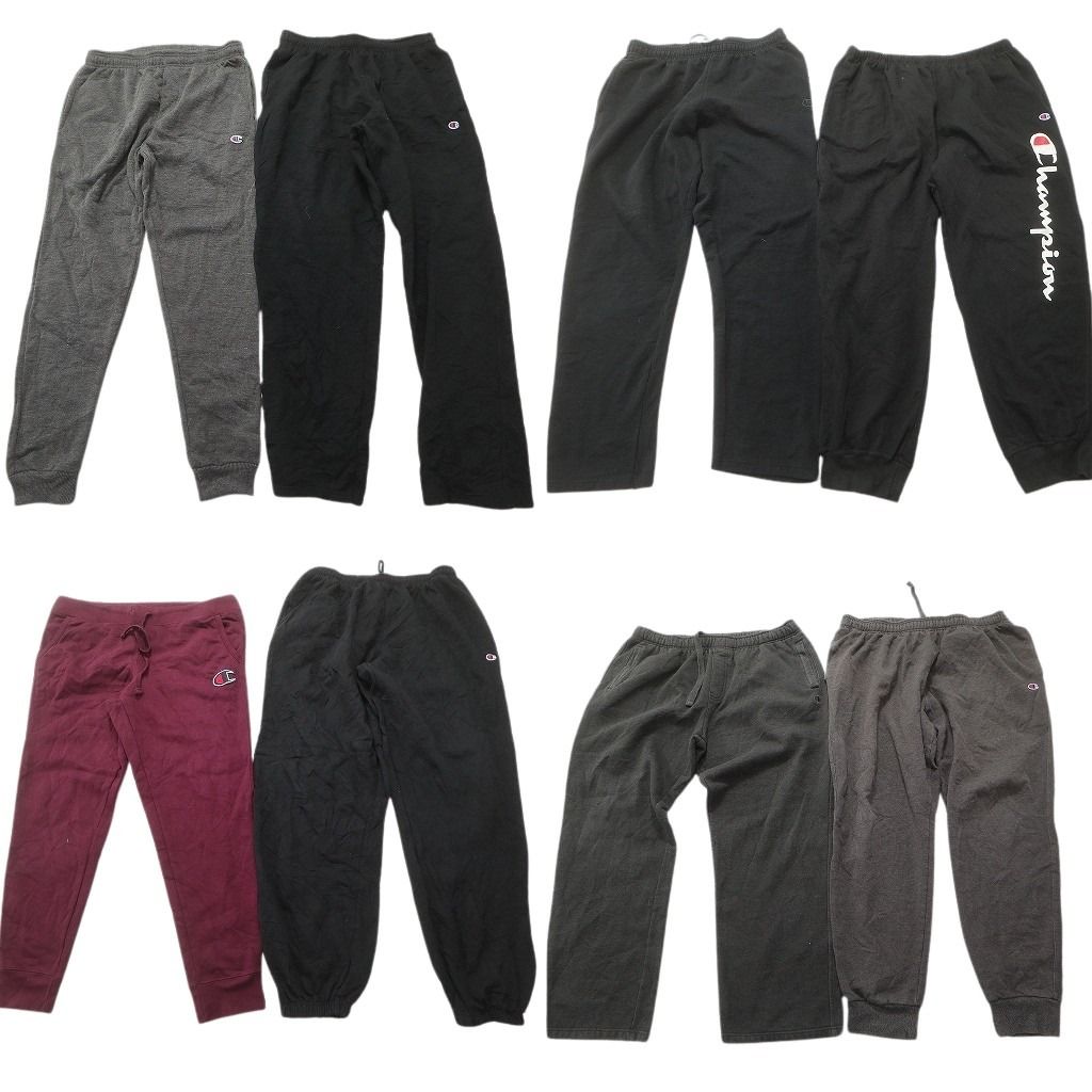 古着卸 まとめ売り チャンピオン スウェット パンツ セット メンズ XL |2 ジョガーパンツ ブラック グレー 古着 ND 3461