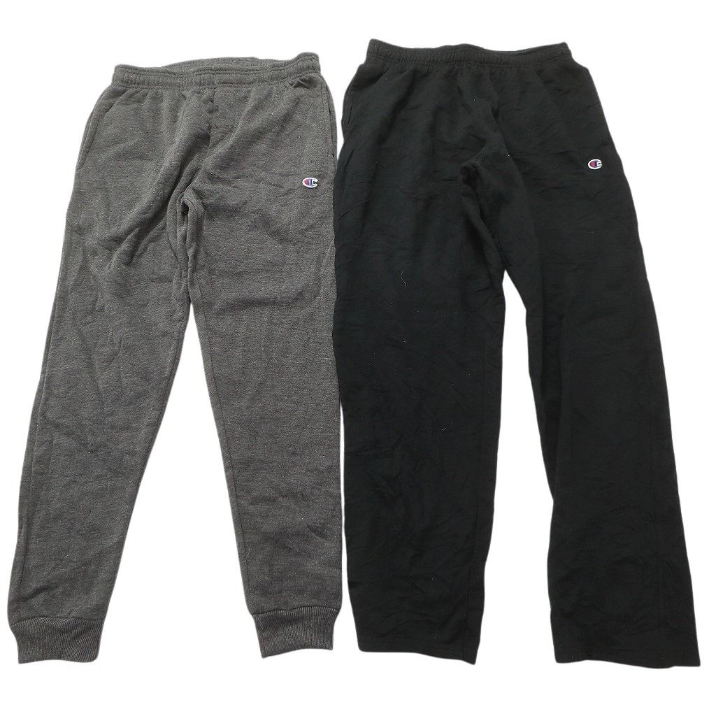 古着卸 まとめ売り チャンピオン スウェット パンツ セット メンズ XL |2 ジョガーパンツ ブラック グレー 古着 ND 3461