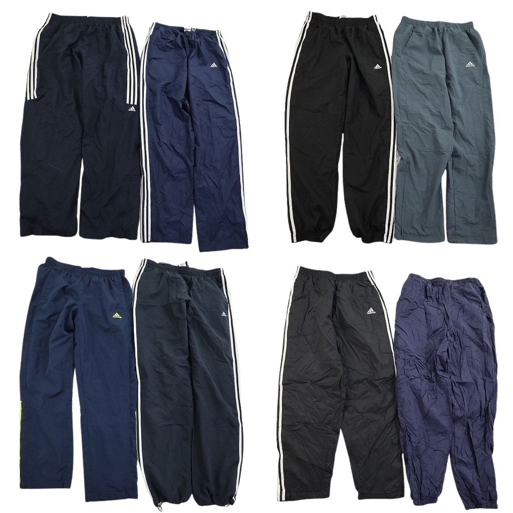 古着卸 まとめ売り アディダス adidas ウインドブレーカー パンツ セット メンズ L スリーストライプス ドローコード ND 3459