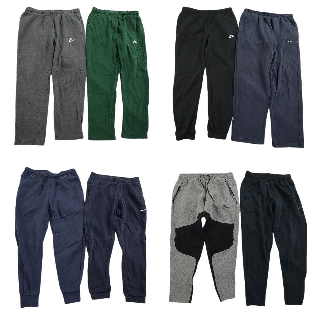 古着卸 まとめ売り ナイキ NIKE スウェット パンツ セット メンズ L バイカラー ネイビー グレー グリーン ブラック 古着 ND 3453
