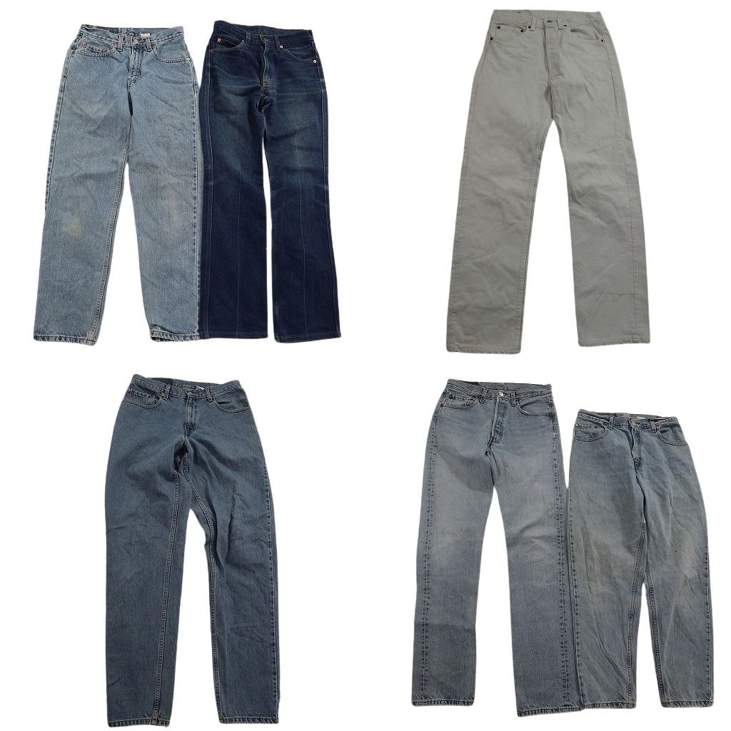 古着卸 まとめ売り リーバイス 紙タグ デニム パンツ セット メンズ 30 |31 |28 |29 550 560 417 ホワイト 古着 ND 3449