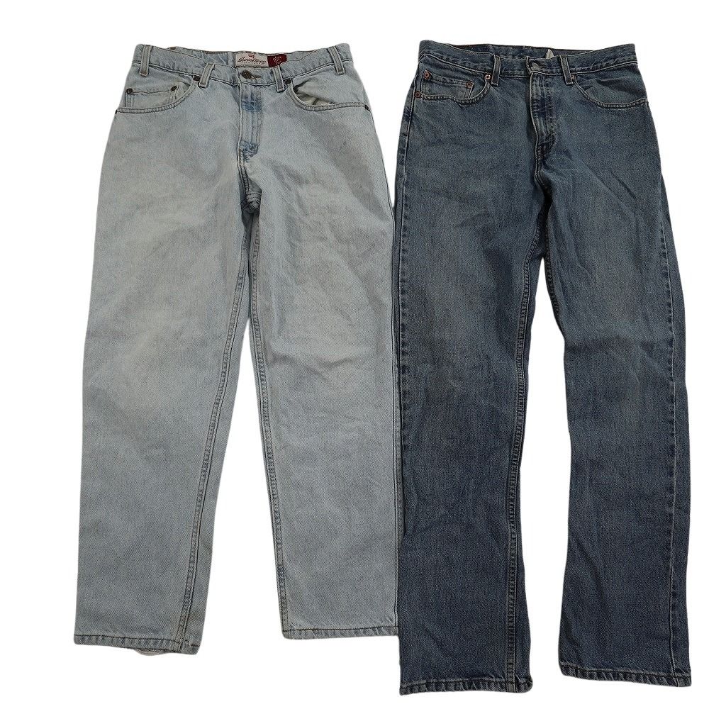 古着卸 まとめ売り リーバイス 紙タグ デニム パンツ セット メンズ 33 |32 550 インディゴブルー ヒゲ アメカジ 古着 ND 3447