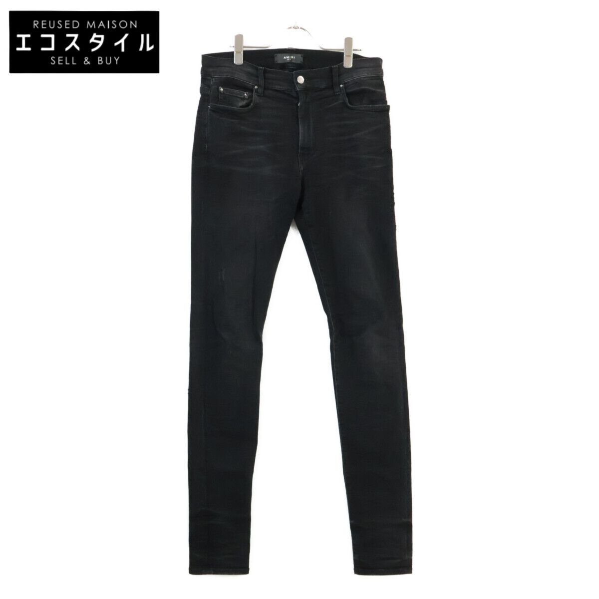 AMIRI アミリ ﾌﾞﾗｯｸ ｽｷﾆｰ ﾀﾞﾒｰｼﾞ加工 ｼﾞｰﾝｽﾞ 32