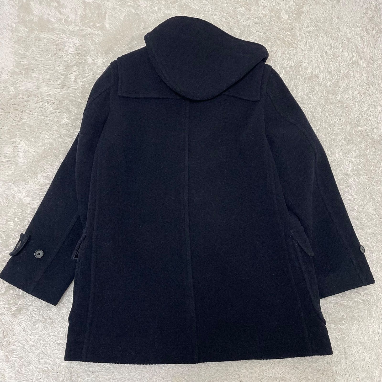 【美品】ジェイプレス　ダッフル コート　バロムブローサ社　ヘリンボーン生地　紺色 美品】ジェイプレス ダッフル コート バロムブローサ社 ヘリンボーン