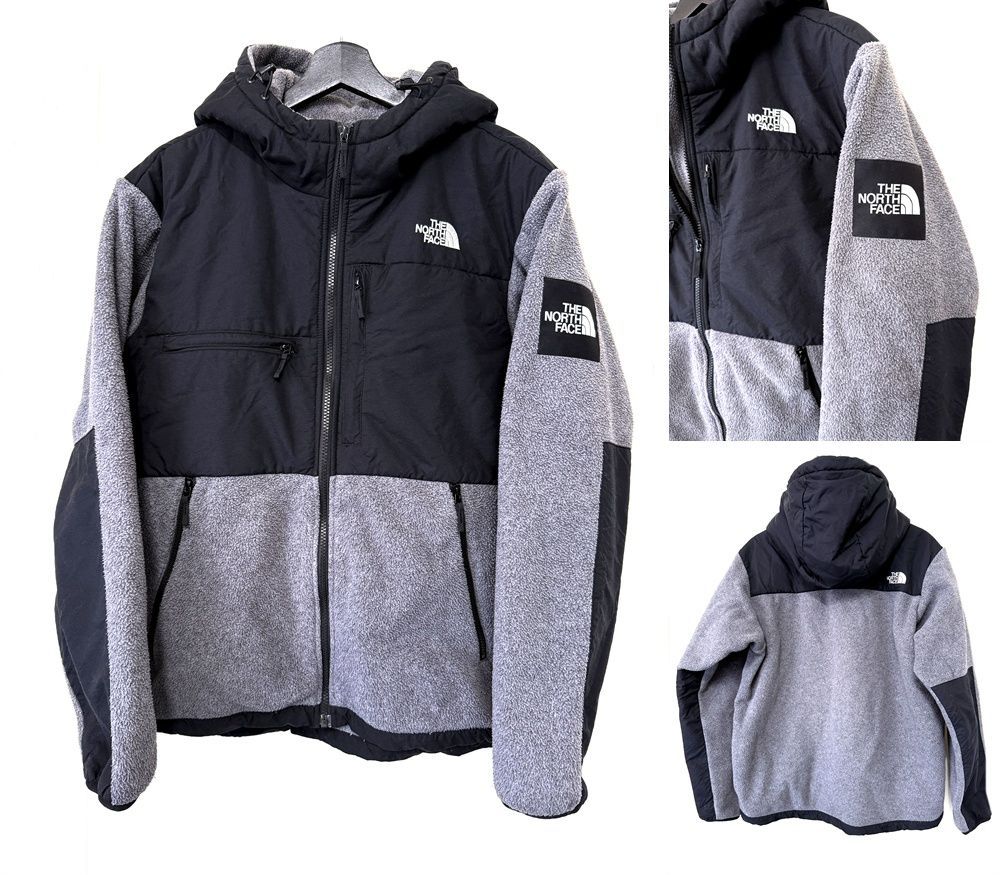 名品 THE NORTH FACE ノースフェイス デナリ フーディ XL メンズ グレー ジャケット フリース プリマロフト 男女