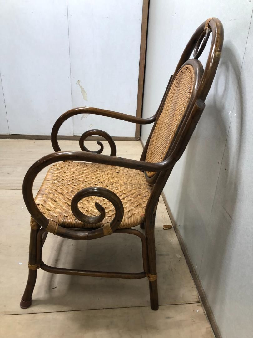 ラタンチェア イス ヴィンテージ ラタン 藤家具 250226-3 - メルカリ