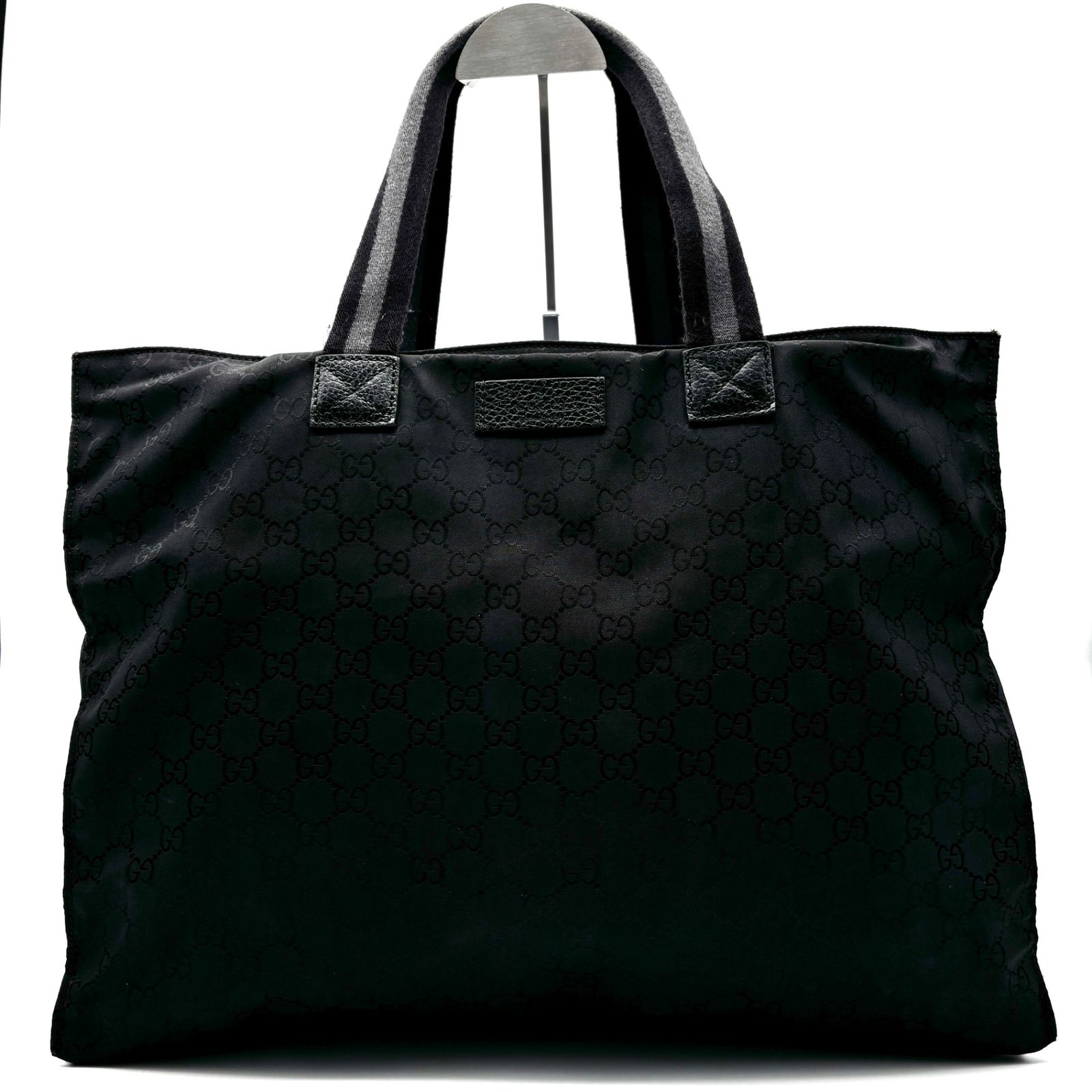 GUCCI グッチ トートバッグ ビジネスバッグ ロゴプレート GG 大容量 多収納 手持ち A 4収納可 メンズ 大人 ブラック