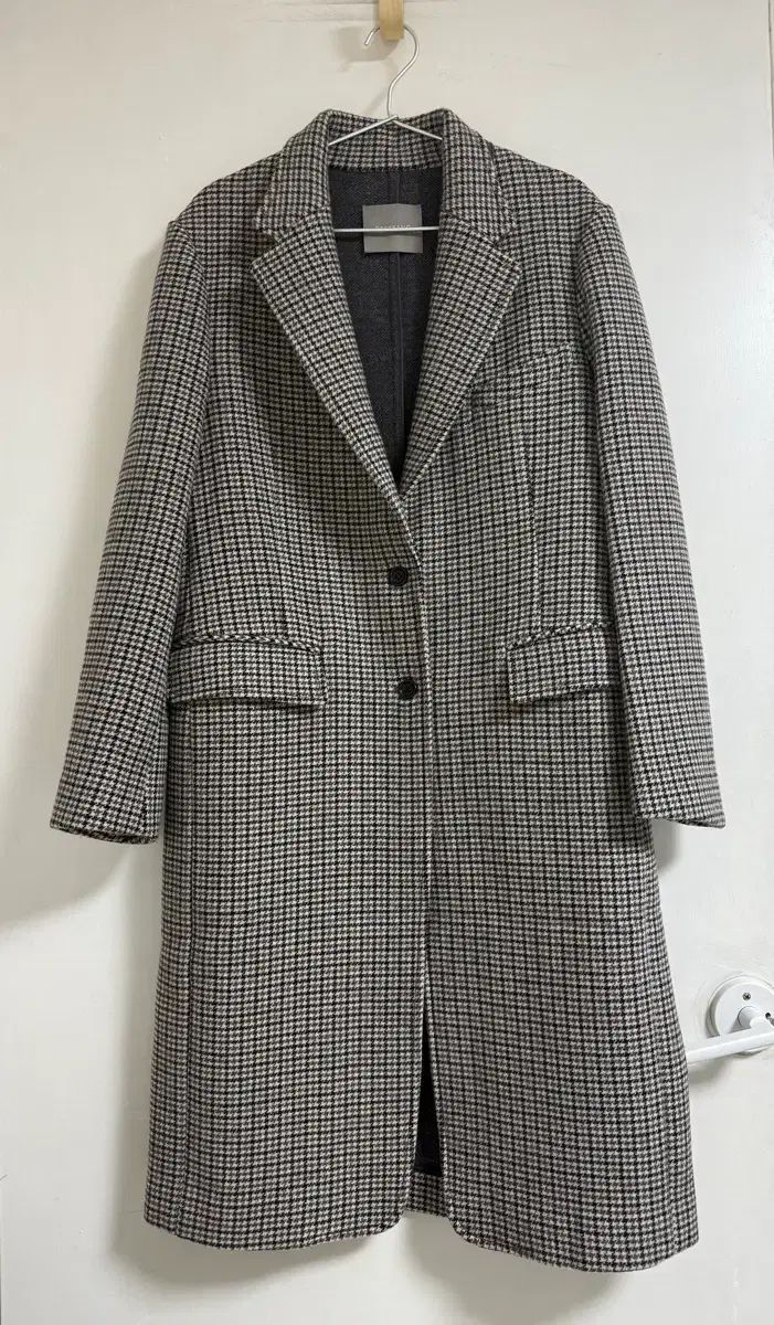 グレー양 ハウンドトゥース コート