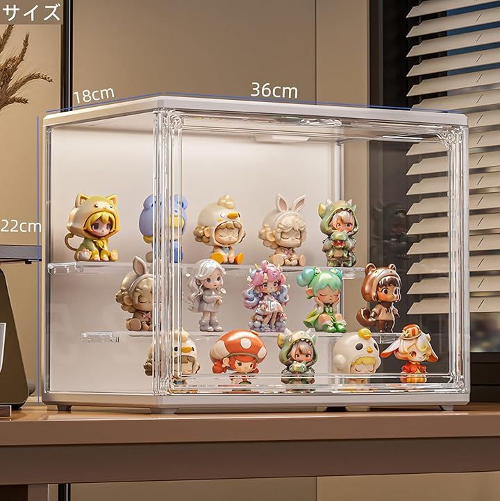 BENYI フィギュアケース 2個セット アクリルケース LED照明 人感