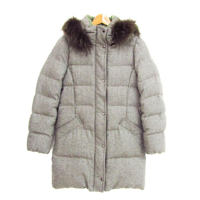 ニジュウサンク ダウンジャケット ジャンパー アウター ファー付き ビニコッチ レディース グレー 23区