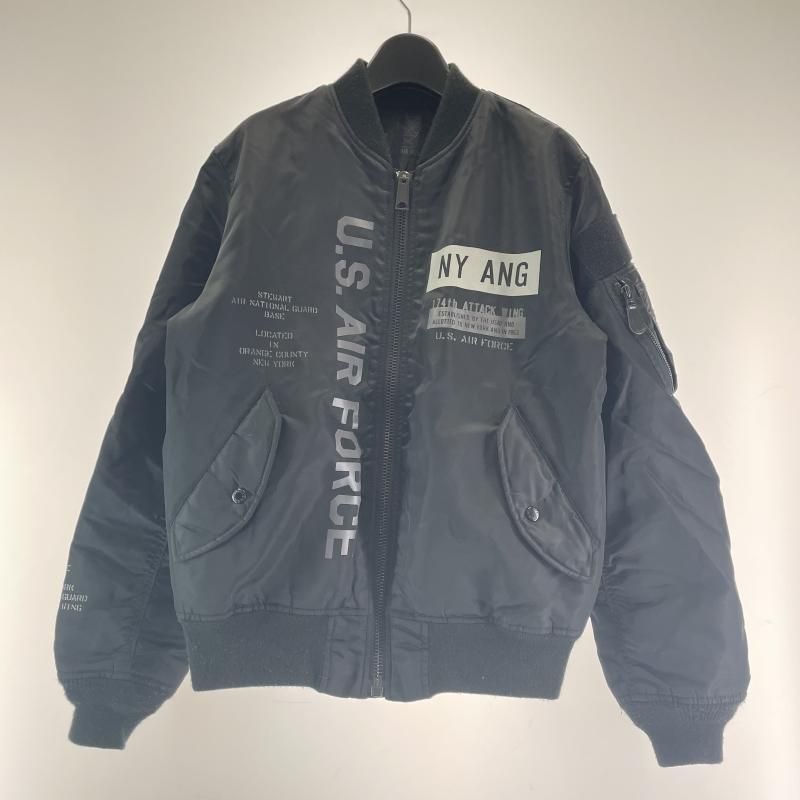 中古】AVIREX MA-1 ジャケット フライトジャケット ブラック サイズL