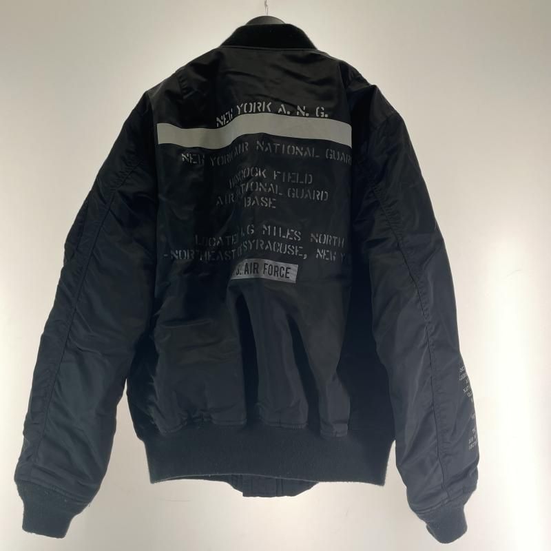 中古】AVIREX MA-1 ジャケット フライトジャケット ブラック サイズL