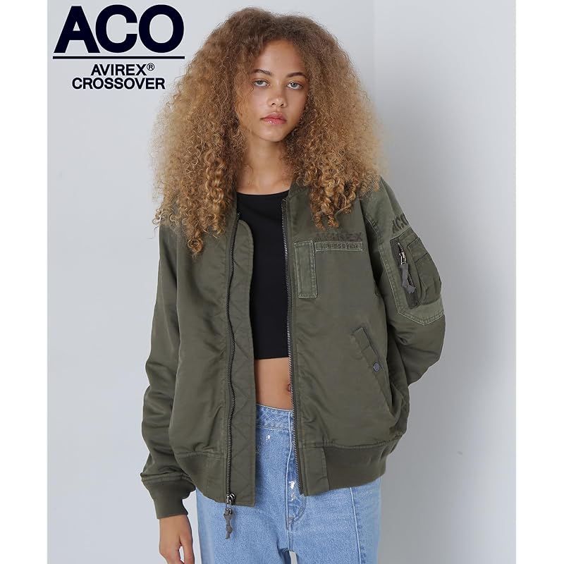 アヴィレックス FADED MA-1 CUSTOM フェイデッド カスタム Women s レディース 310 オリーブ 783-4252602