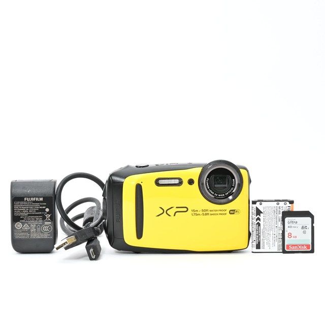 並品 XP 90 イエロー｜防水 耐衝撃対応デジタルカメラ｜アウトドア レジャーに最適｜ メモリーカード付属