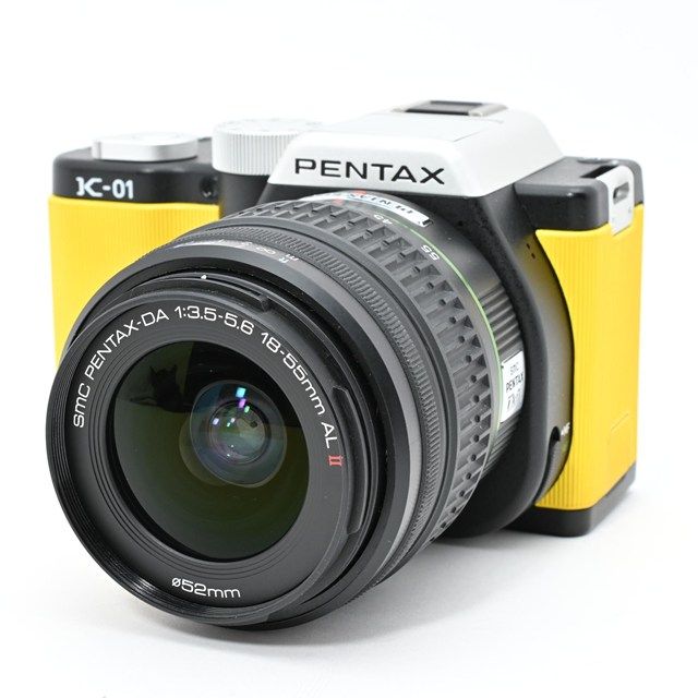 PENTAX K-01 レンズキット ブラック×イエロー｜DA L 18-55 mm F 3.5-5.6 AL 付き｜個性派デザインのミラーレス一眼｜元 き