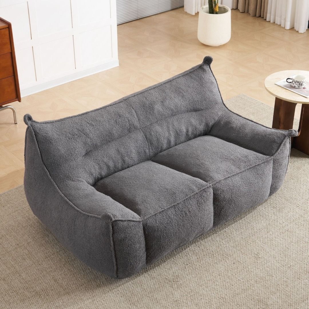  2人掛けソファ クッションソファ フロアソファ ベルベット素材 コンパクトデザイン 軽量 耐荷重150kg 安全滑り止めパッド 読書 テレビゲーム 昼寝用 圧縮梱包 160cm 幅99cm シングルソファ 組み合わせ インテリア 3人用ソファ 2人掛け 3人掛けソファ ソファ ソファベッド