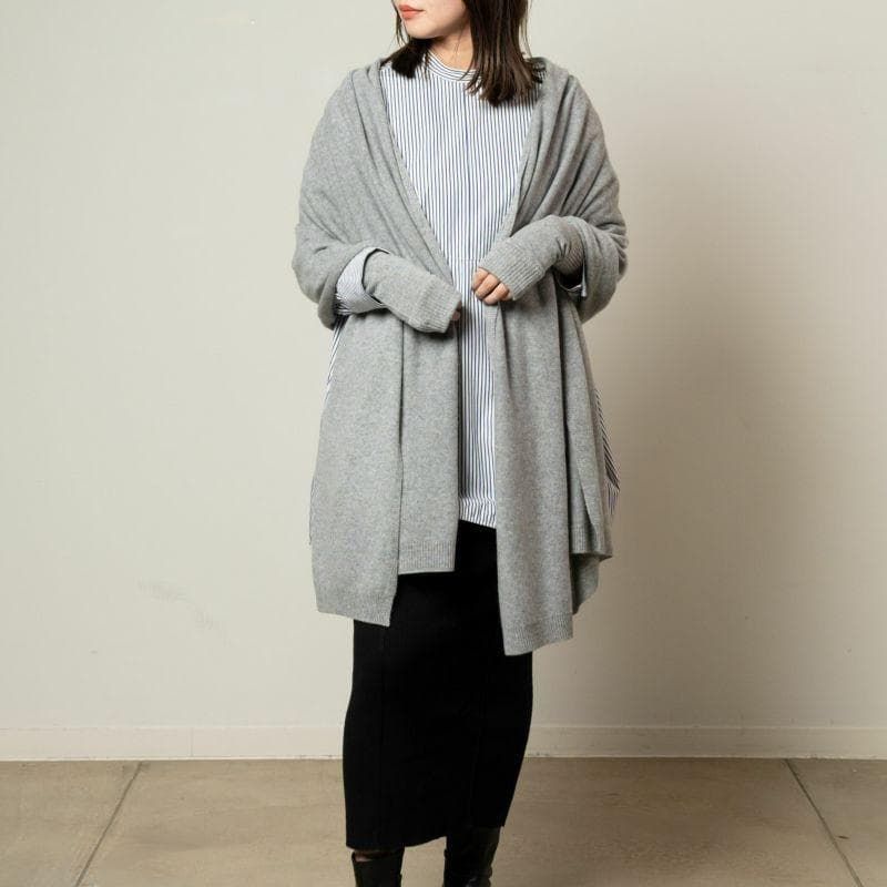 美品 ASAUCE MELER アソースメレ ミドルゲージ カシミヤニットストール