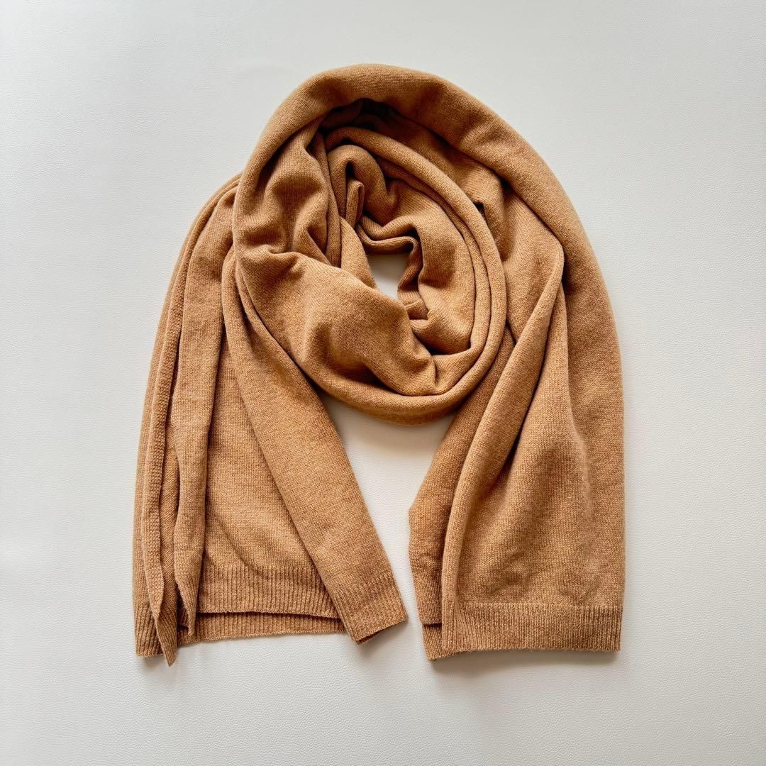 美品 ASAUCE MELER アソースメレ ミドルゲージ カシミヤニットストール