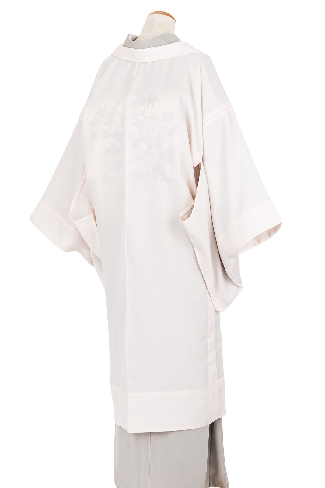 洗える長羽織 無地 紋意匠 アイボリー