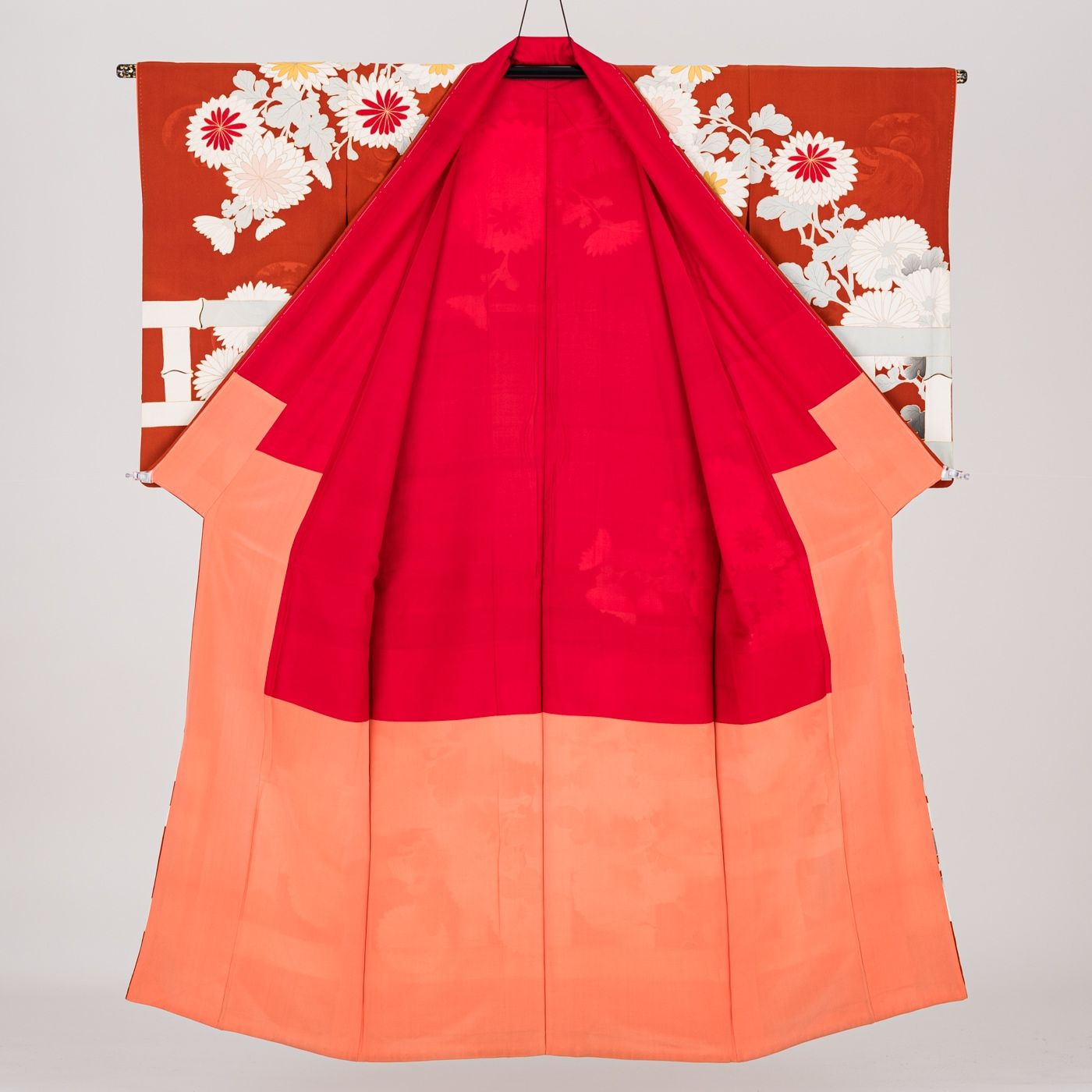 一つ紋 竹格子に菊