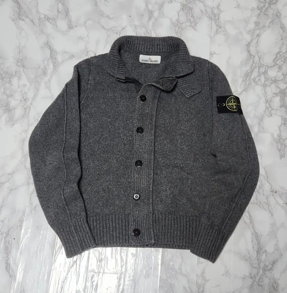 ストーンアイランド ラムウール ニット ジップアップ ジャケット