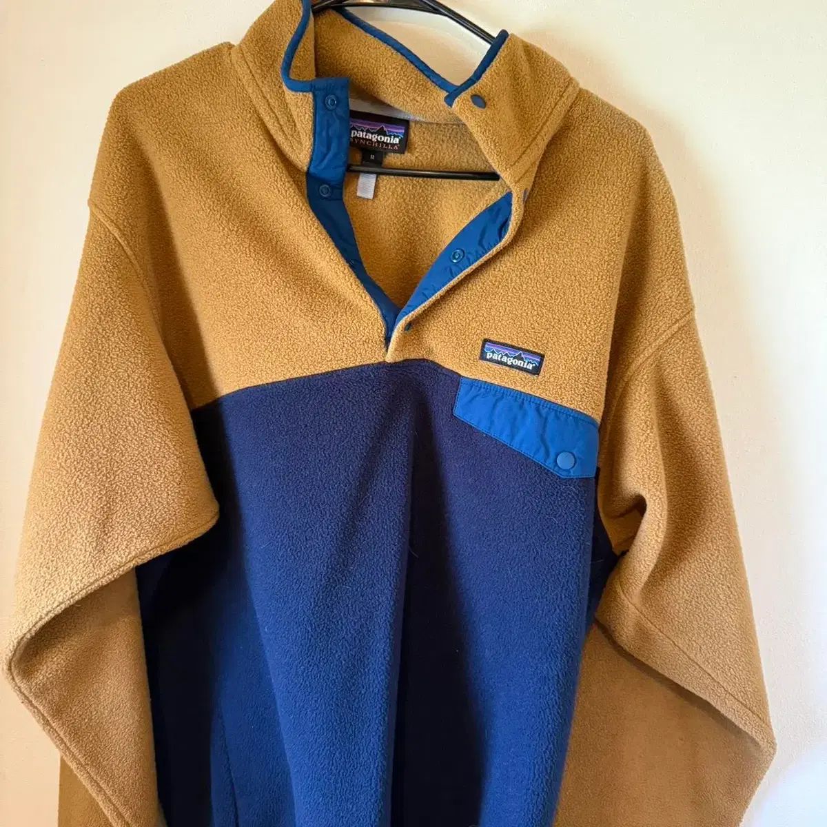 10 s patagonia Synchilla シンチラ スナップ-T ブラウン|ネイビー|ブルー