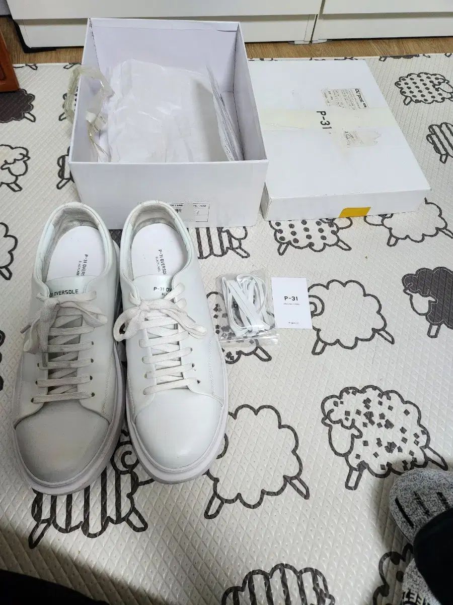 P-31 オーバソール 白 スニーカー 280