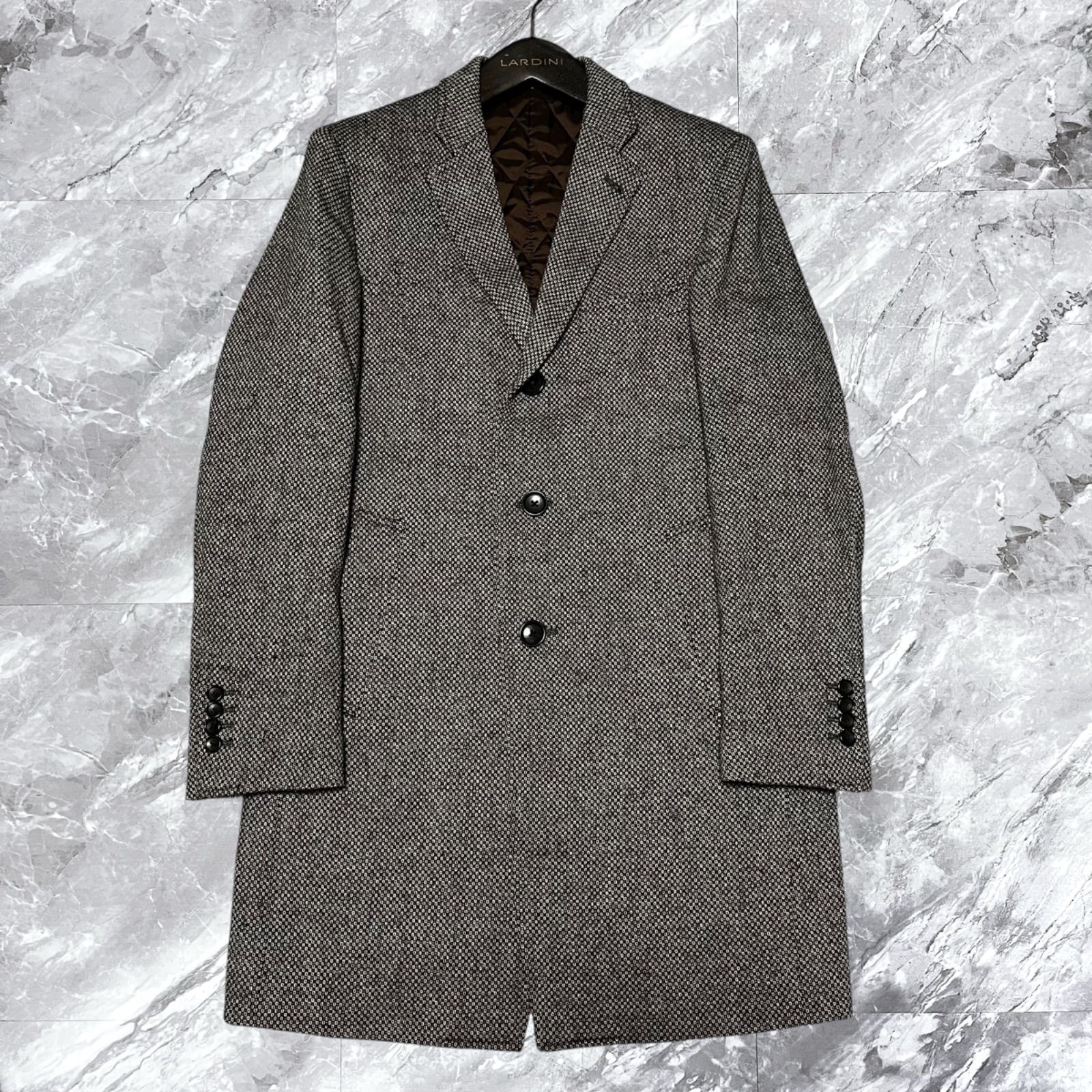 美品✨ スーツセレクト×マルゾット　チェスターコート　チェック柄　イタリア製生地 SUIT SELECT スーツセレクト Marzotto マルゾット チェスターコート