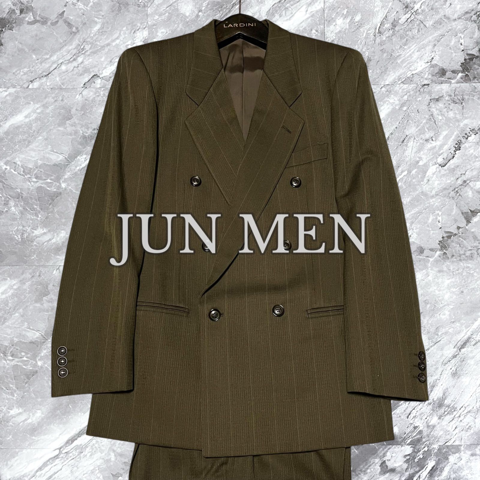 80s 90s JUN MEN セットアップ スーツ 上下 レトロ ブラウン L 80s 90s JUN MEN セットアップ スーツ 上下 レトロ ブラウン L - メルカリ