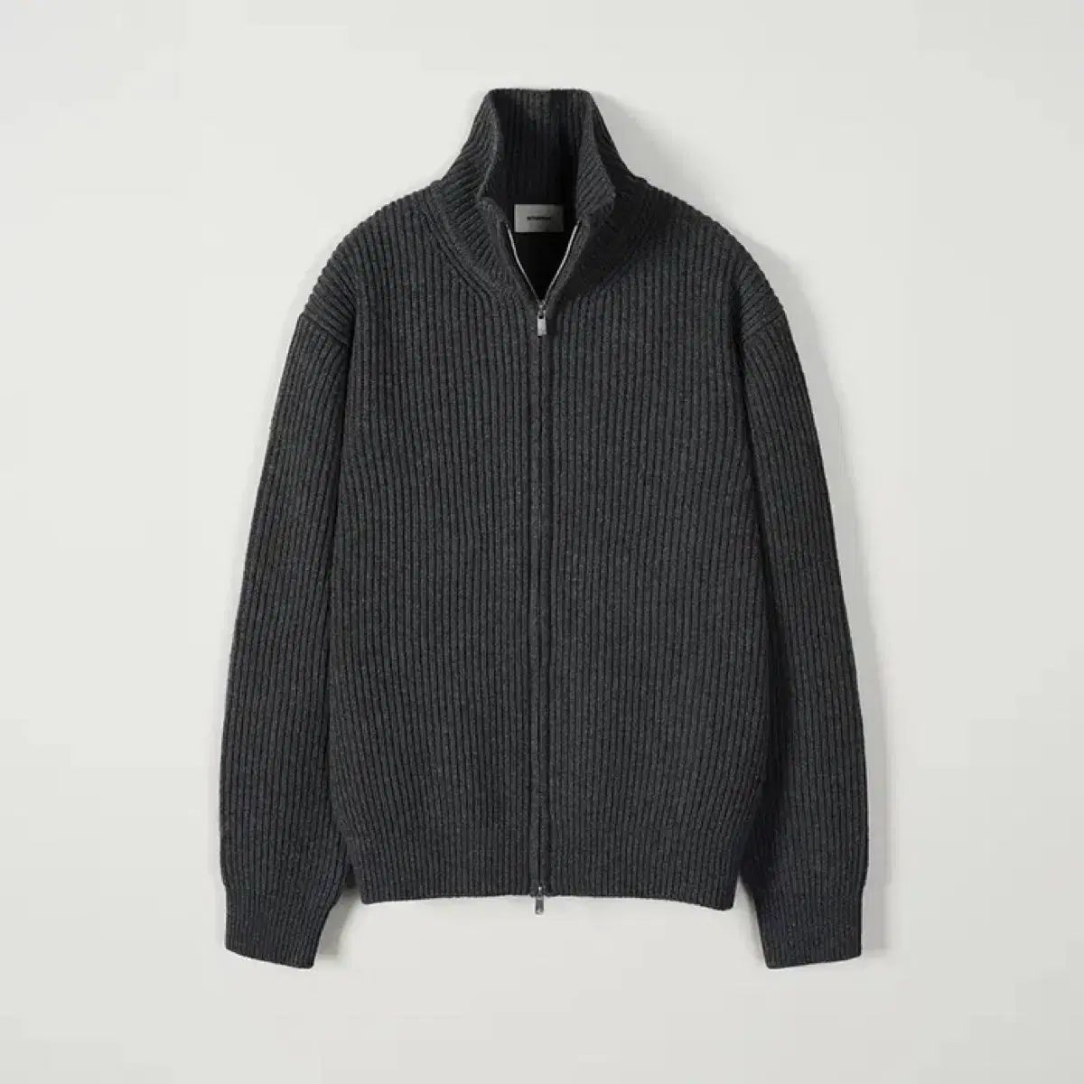 ロイ フルジップアップ ニットパーカ ディープグレー 3