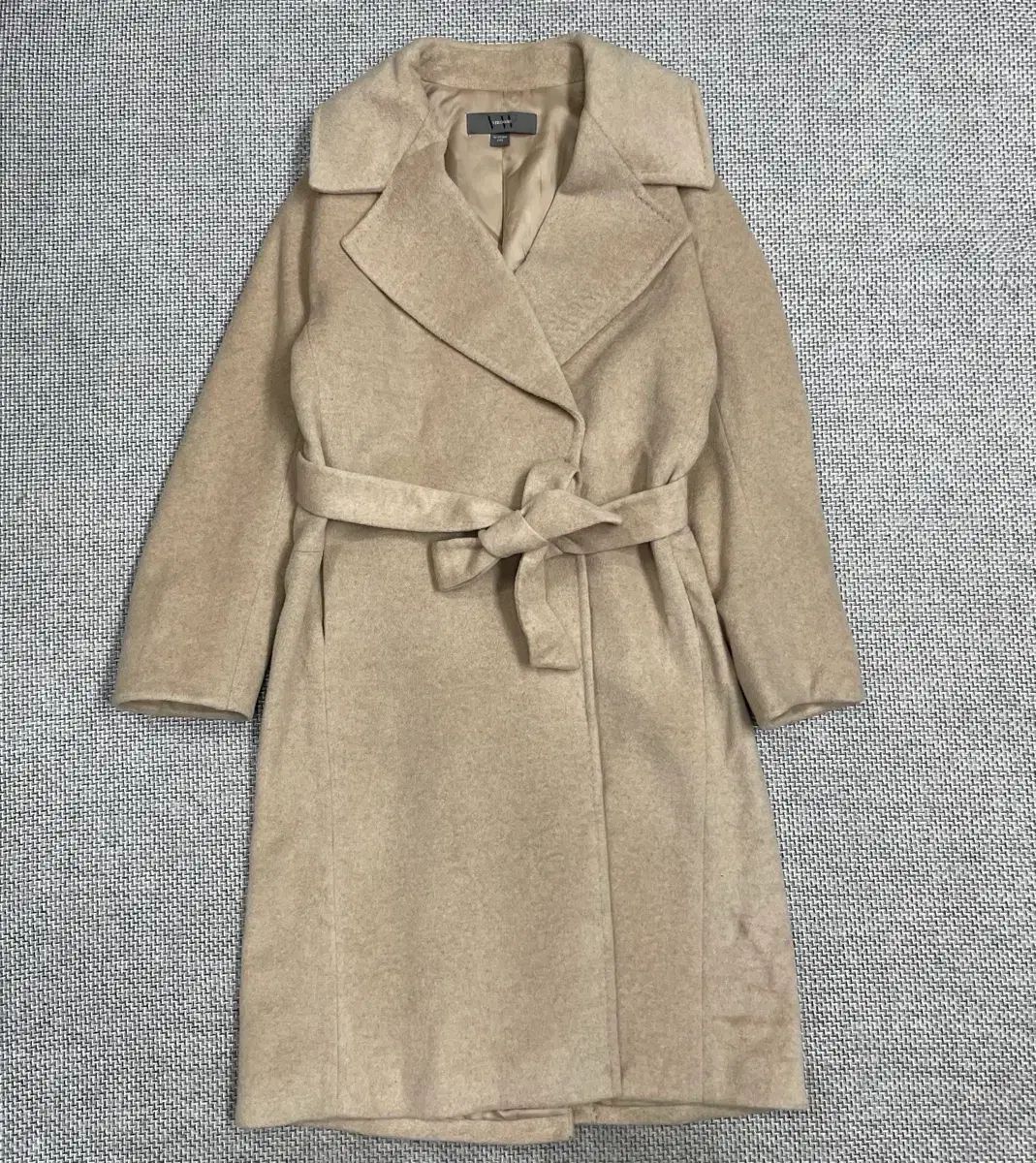 VERA WANG ヴェラウォン ウール カシミア ベルト ロングコート ベージュ