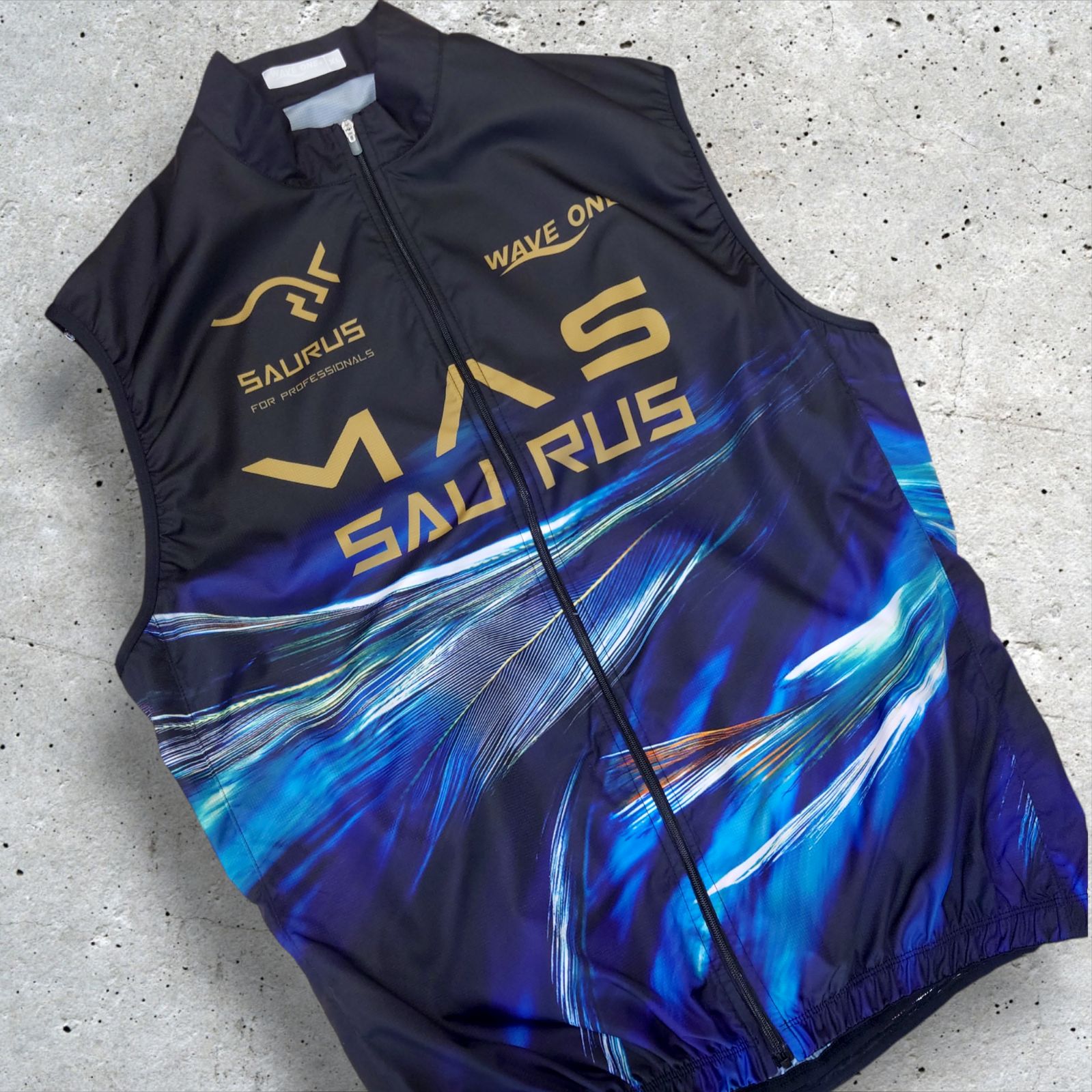 極美品 MAS SAURUS × WAVE ONE 高倉正義 サイクルジャージ ナイロン