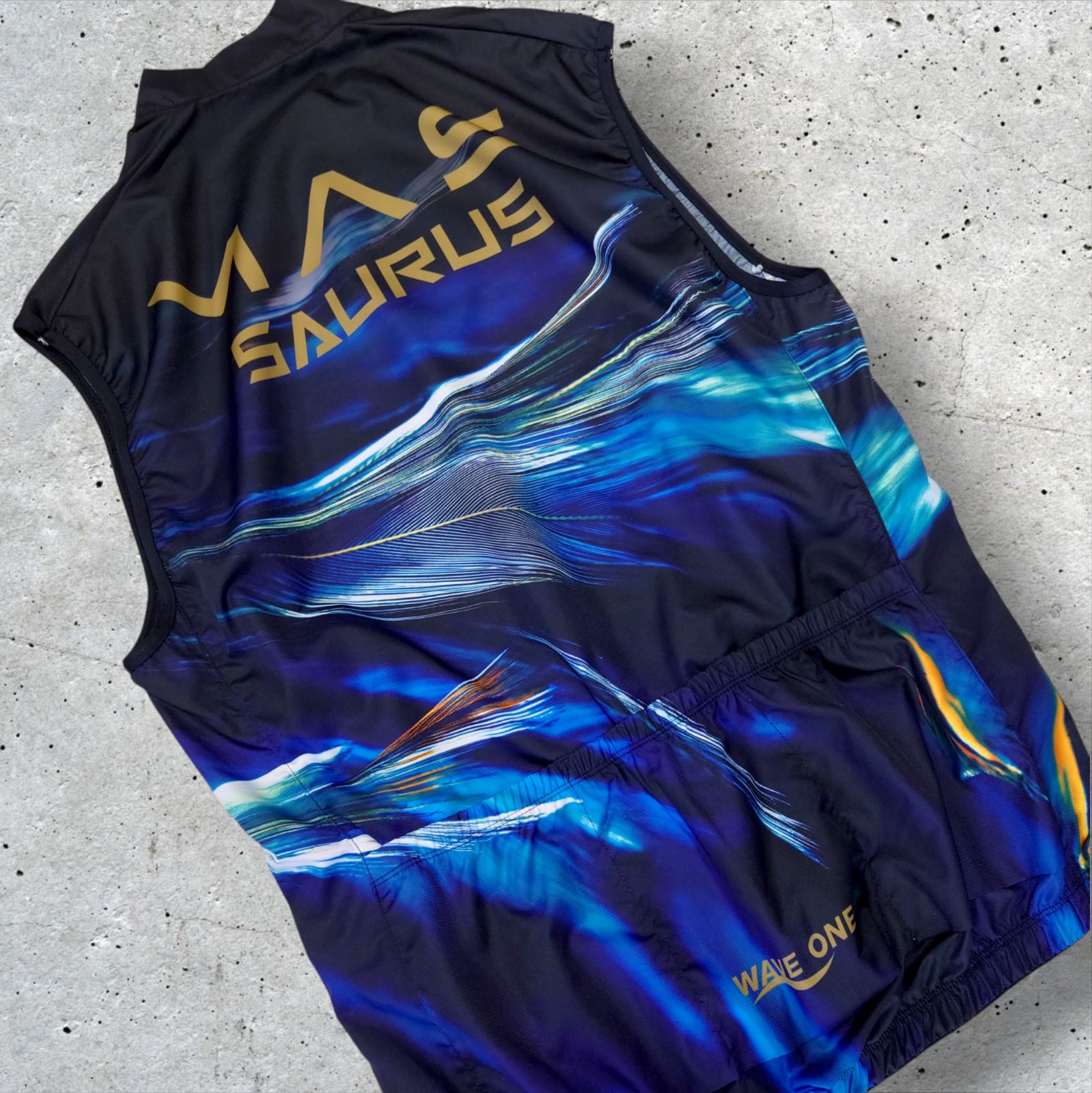 極美品 MAS SAURUS × WAVE ONE 高倉正義 サイクルジャージ ナイロン