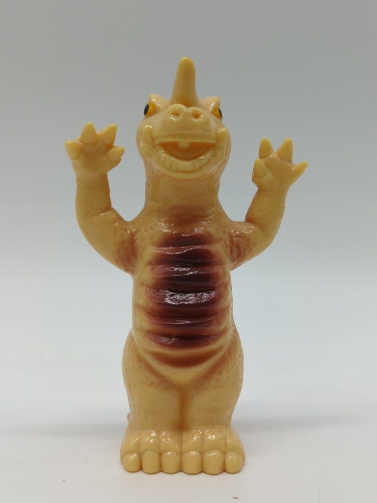 マルサン キングゴドラス 超レアカラー(茶) 指人形ソフ ビ マルモン マルサン マルモンの指人形シリーズ キングゴドラス 黄土色成型/茶