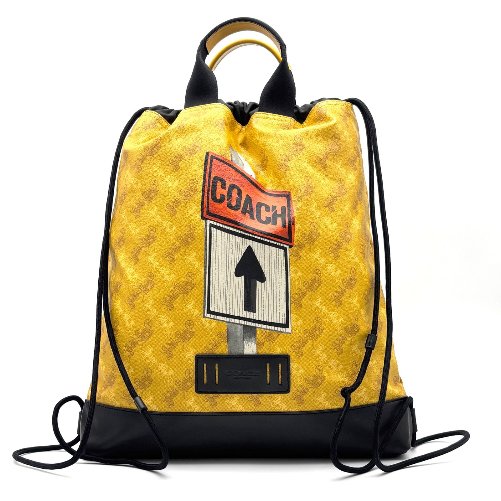 希少色 COACH コーチ ホースアンドキャリッジ リュック イエロー 
