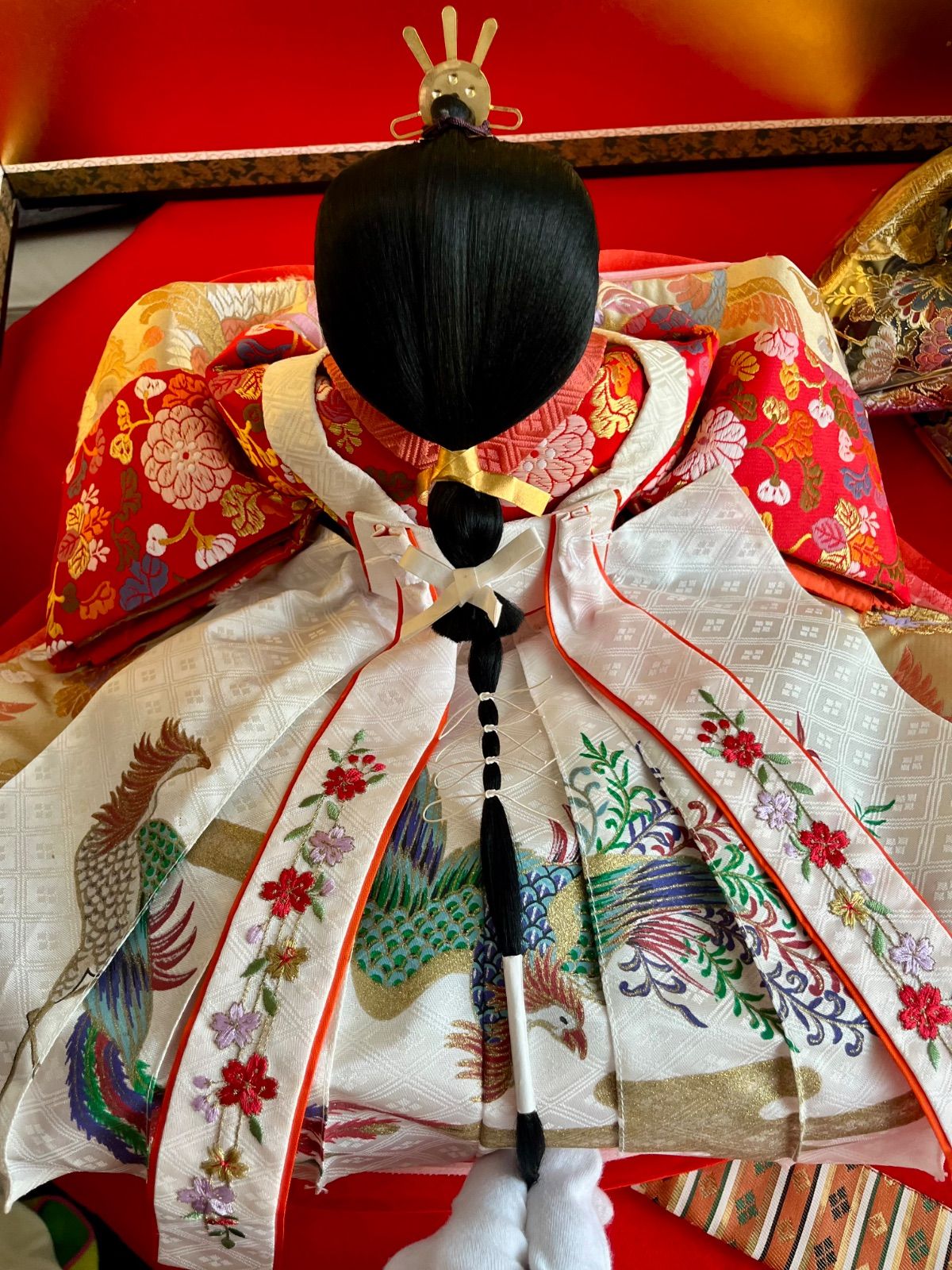 新品☆特大！京六番☆極上親王飾り☆絢爛豪華な正絹金襴と鳳凰柄☆木手