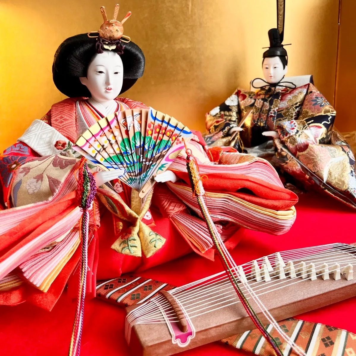 新品☆特大！京六番☆極上親王飾り☆絢爛豪華な正絹金襴と鳳凰柄☆木手