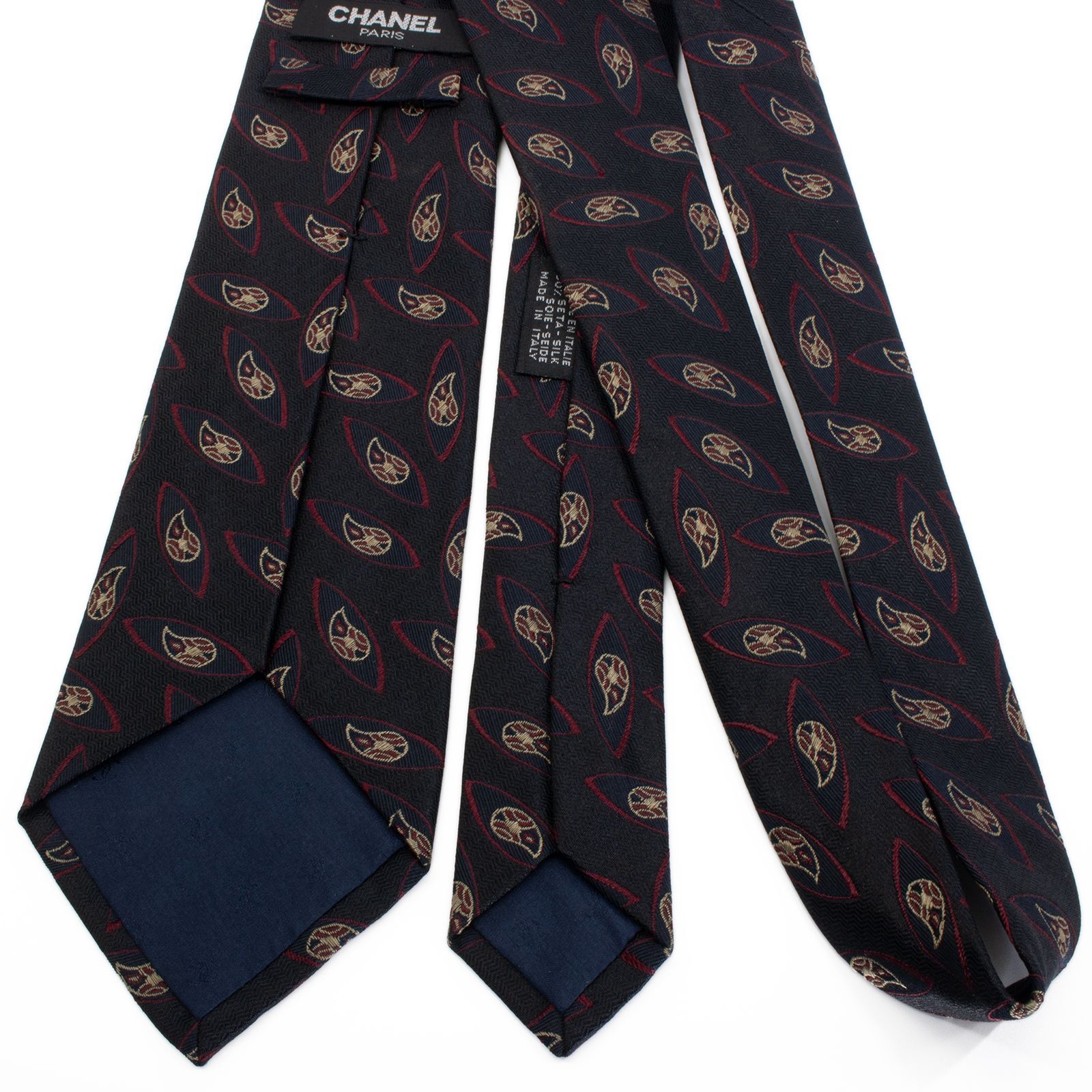 送料無料 シャネル ネクタイ レギュラータイ ジャガードタイ メンズ