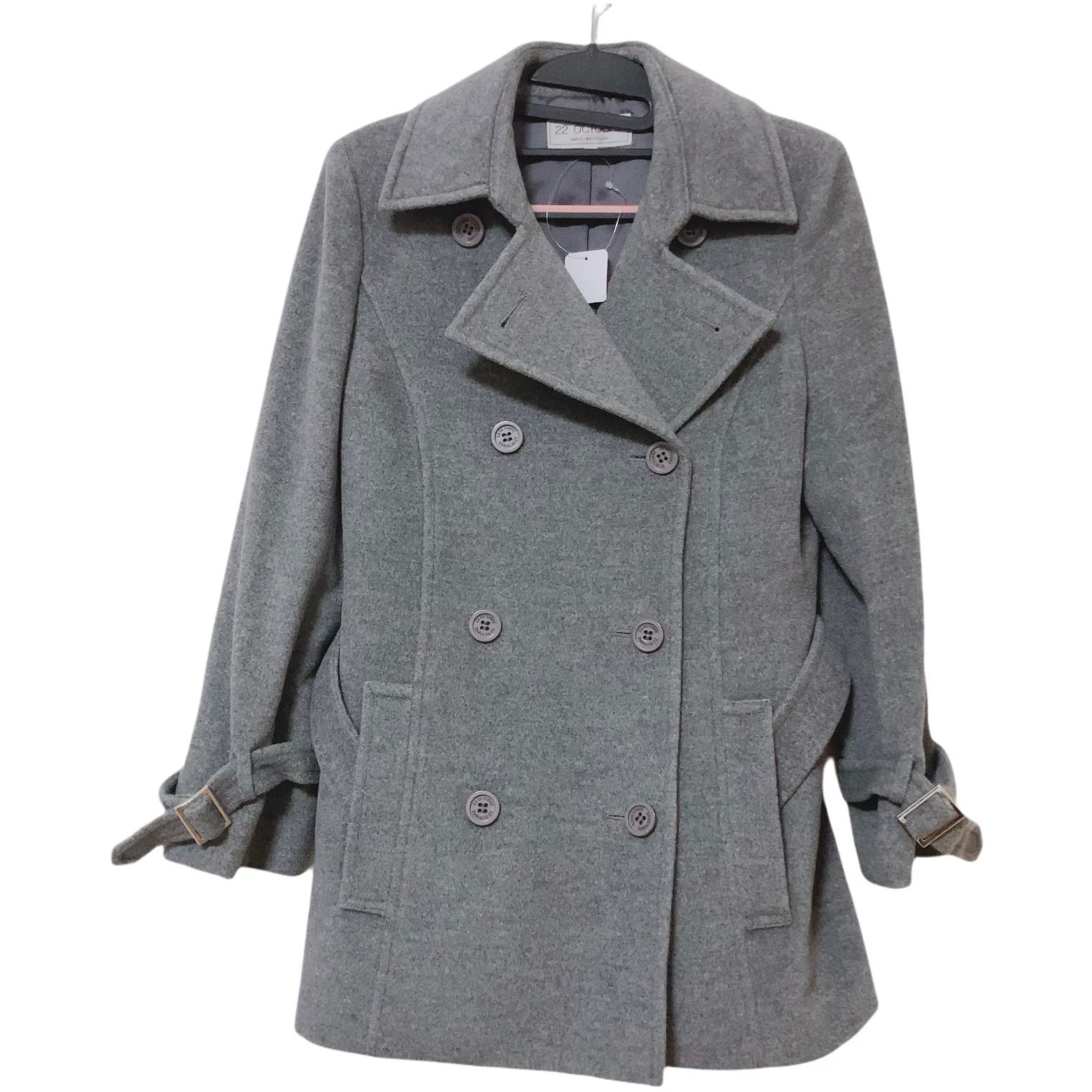 ZK1【美品】22 OCTOBRE 22オクトーブル ピーコート アンゴラ ウール