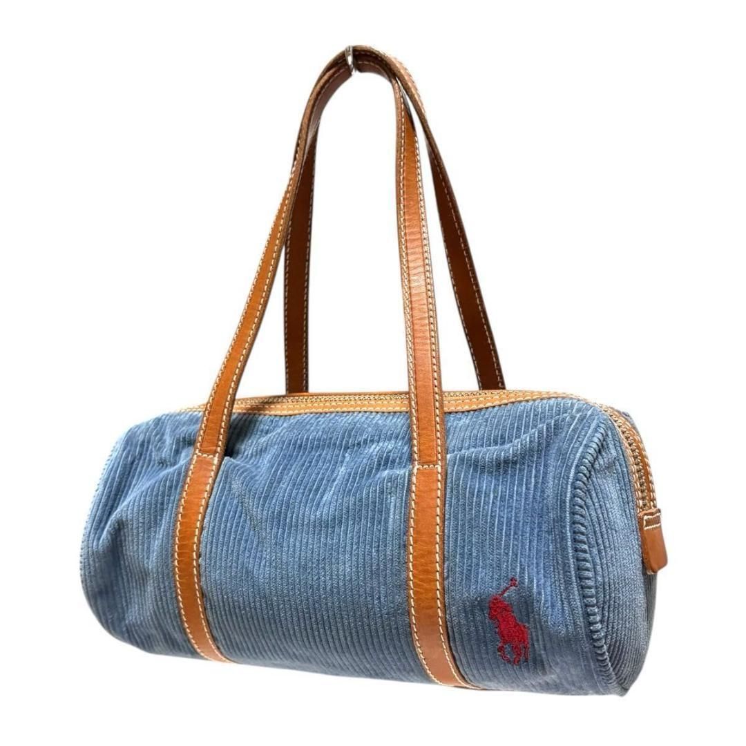 美品 RALPH LAUREN ミニボストン コーデュロイ ハンドバッグ - メルカリ