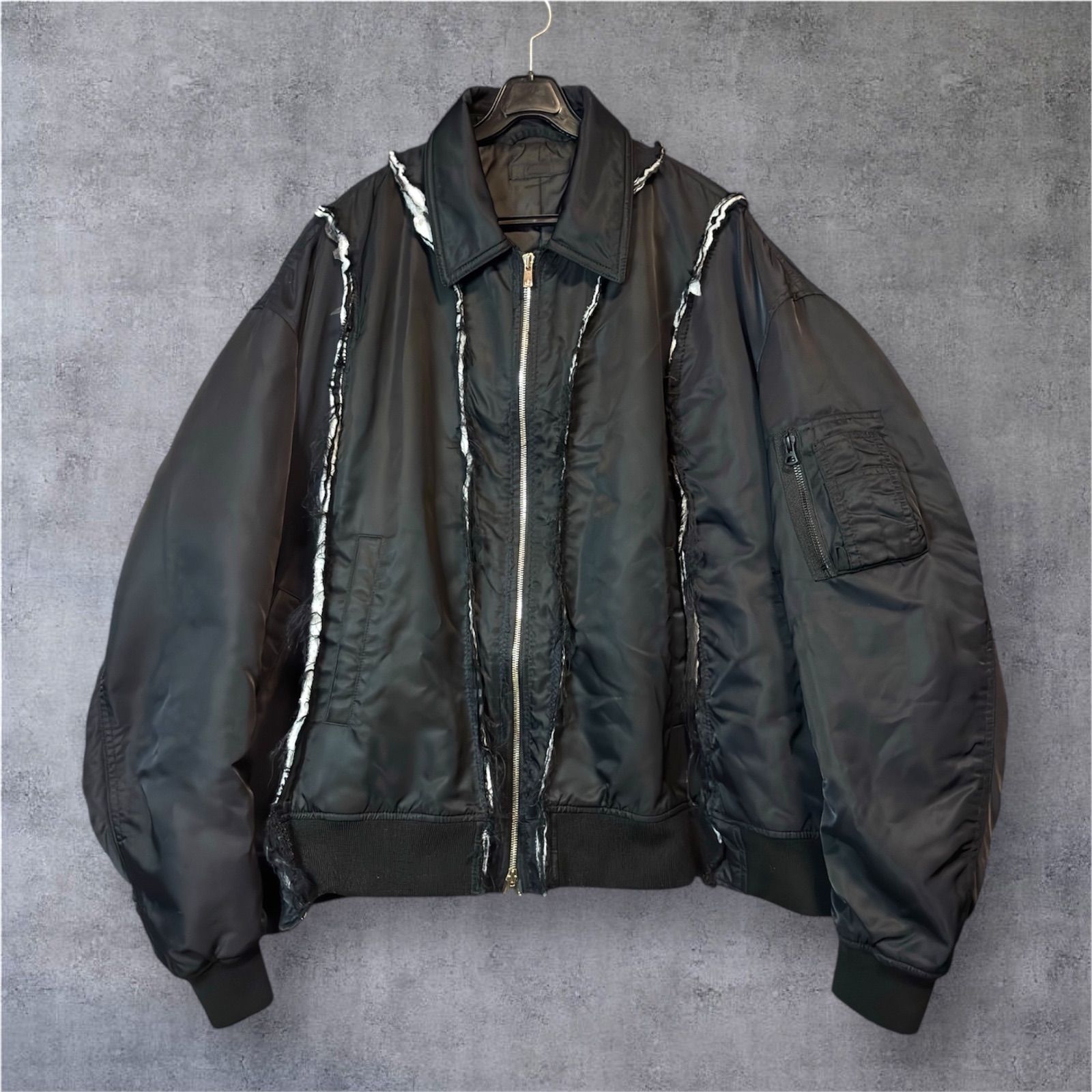 再構築】襟付き MA-1 リメイク フライトジャケット ワイド＆ショート