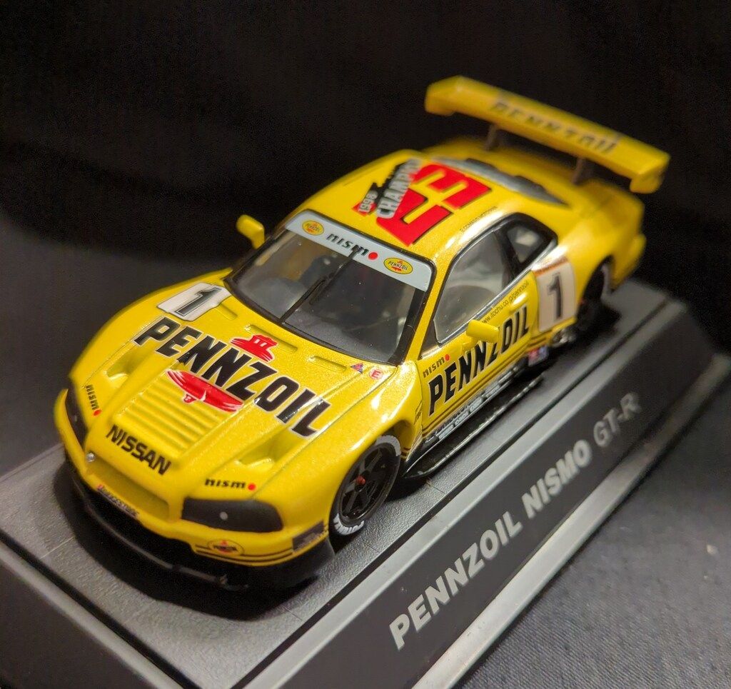 DISK KONE 1/43 PENNZOIL NISMO GT-R R34 YELLOW - メルカリ