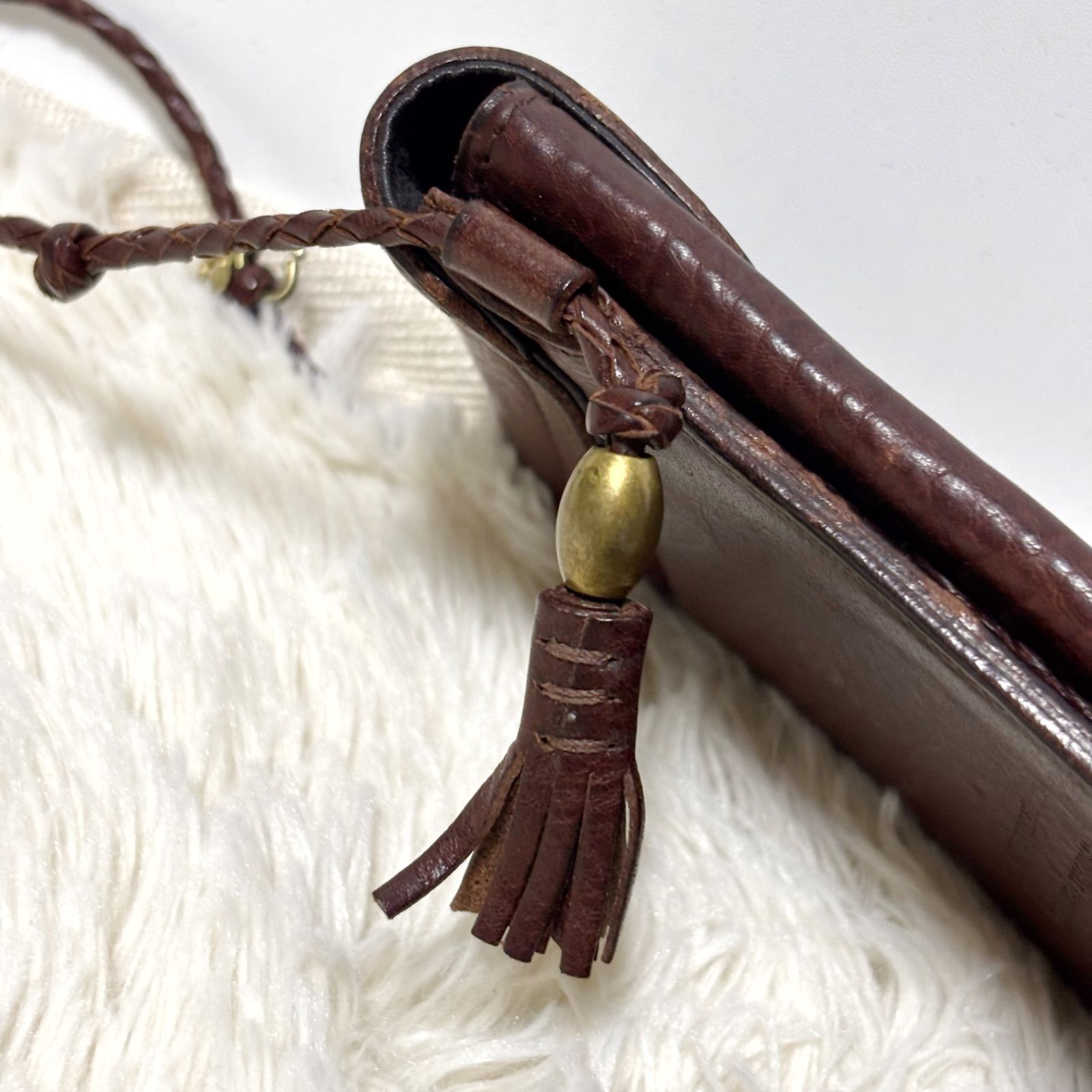 genten ゲンテン ショルダーバッグ ミニバッグ サコッシュ 経年変化が