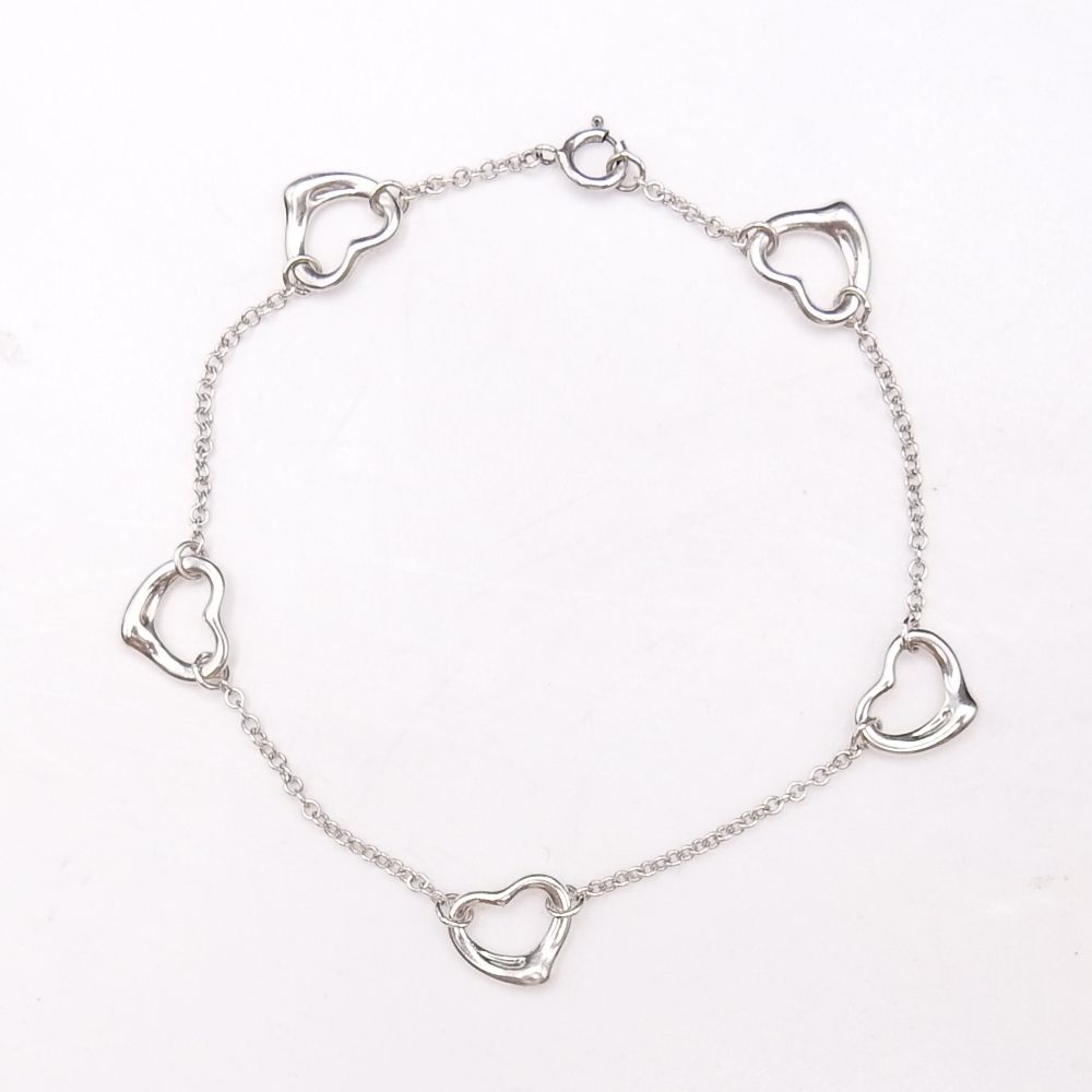 TIFFANY&CO. ティファニー オープンハート 5P ブレスレット エルサ