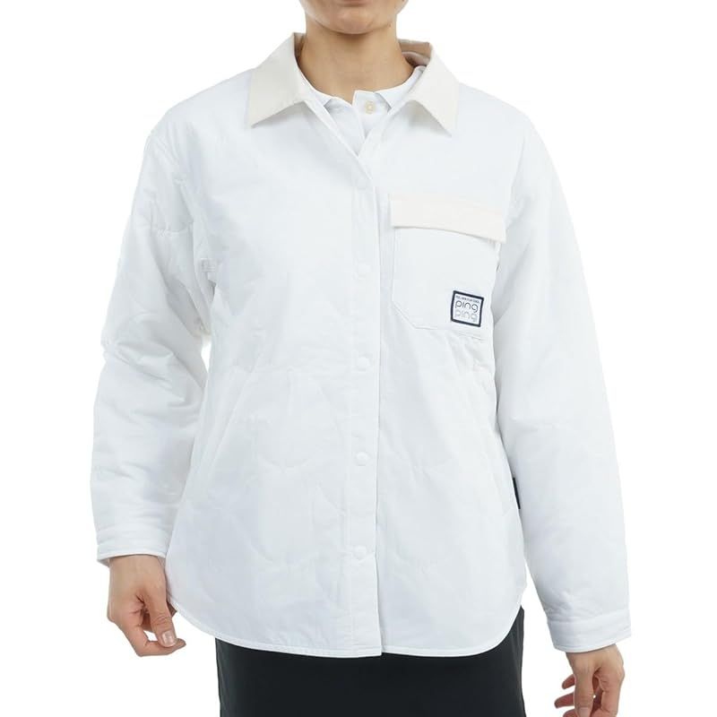 ピン アパレル レディース 中綿 フルジップブルゾン ストレッチ | ゴルフ アウター 622-4220004 030_ホワイト L