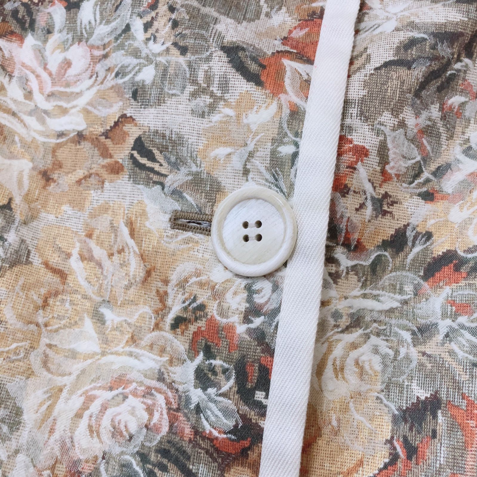 ZK1【美品】Lois Crayon ロイス クレヨン ロングコート 花柄 フラワー