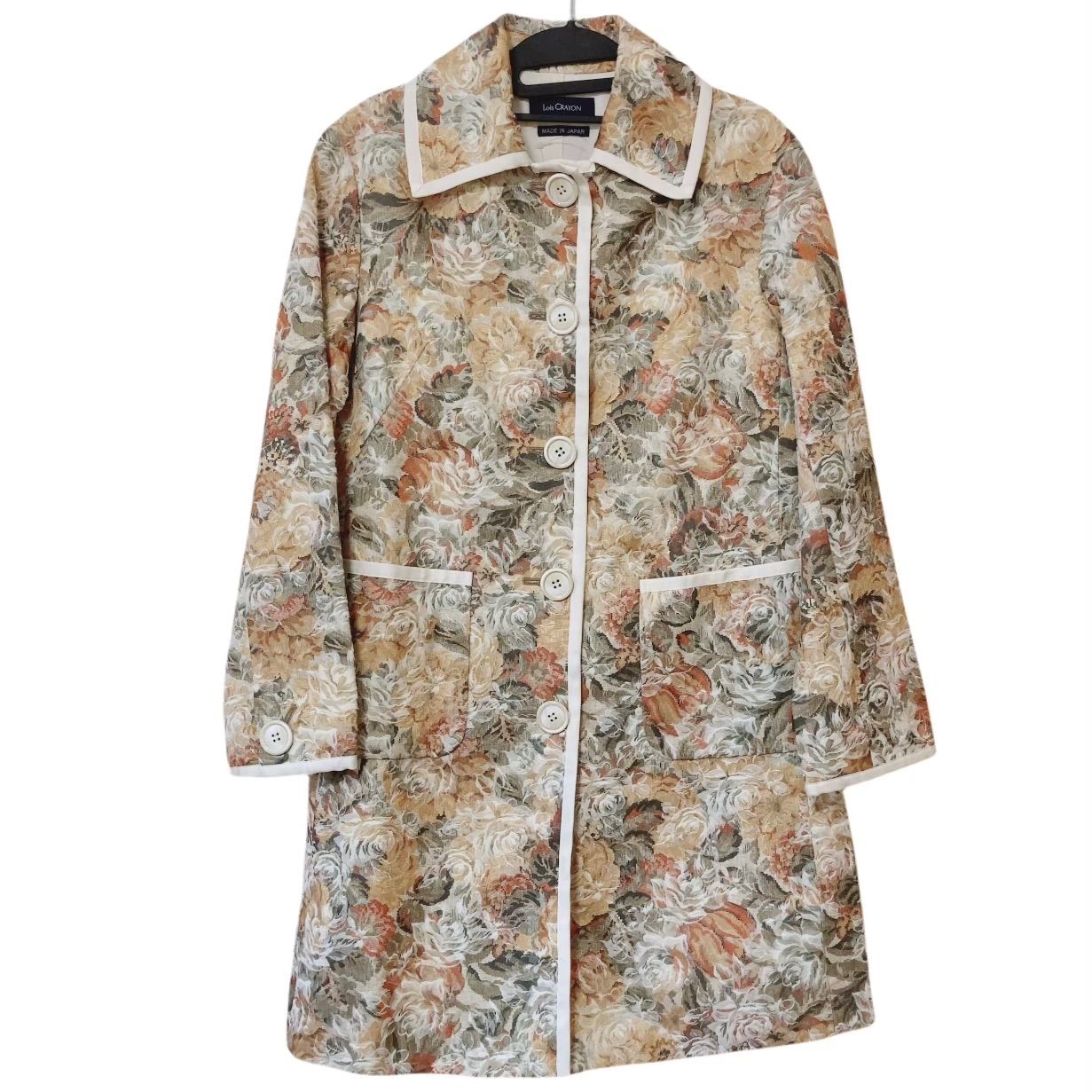 ZK1【美品】Lois Crayon ロイス クレヨン ロングコート 花柄 フラワー