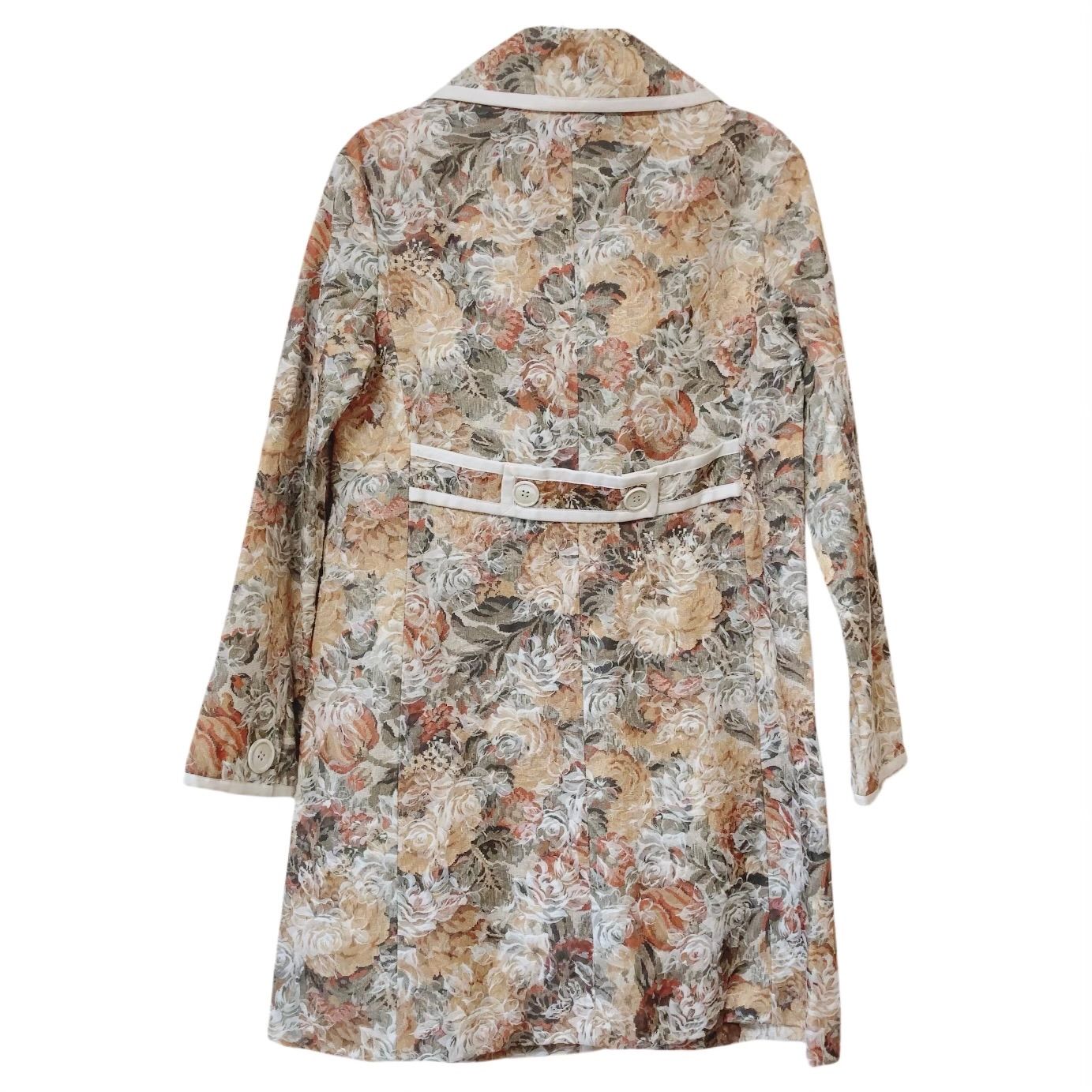 ZK1【美品】Lois Crayon ロイス クレヨン ロングコート 花柄 フラワー 