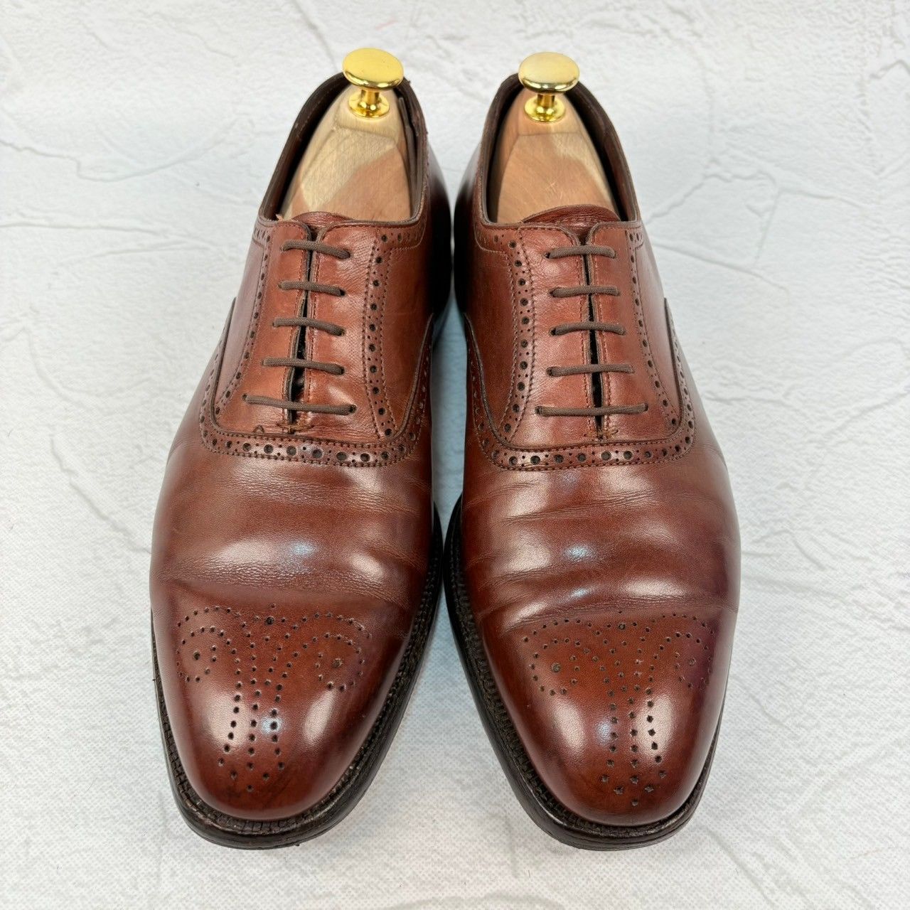 Crockett-Jones クロケットアンドジョーンズ ハンドグレードセミブローグ 内羽根 茶 UK 6 | 24.5 cm W 3134